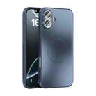 For iPhone 16 Plus ABEEL Heat Dissipation Frosted MagSafe Phone Case with Lens Film(Dark Blue) - 1