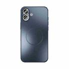 For iPhone 16 Plus ABEEL Heat Dissipation Frosted MagSafe Phone Case with Lens Film(Dark Blue) - 2