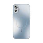 For iPhone 16 Plus ABEEL Heat Dissipation Frosted MagSafe Phone Case with Lens Film(Light Blue) - 2