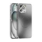 For iPhone 15 Pro Max ABEEL Heat Dissipation Frosted MagSafe Phone Case with Lens Film(Silver) - 1