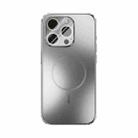 For iPhone 15 Pro ABEEL Heat Dissipation Frosted MagSafe Phone Case with Lens Film(Silver) - 2