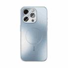 For iPhone 15 Pro ABEEL Heat Dissipation Frosted MagSafe Phone Case with Lens Film(Light Blue) - 2