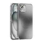 For iPhone 15 ABEEL Heat Dissipation Frosted MagSafe Phone Case with Lens Film(Silver) - 1