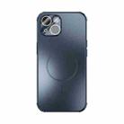 For iPhone 15 ABEEL Heat Dissipation Frosted MagSafe Phone Case with Lens Film(Dark Blue) - 2