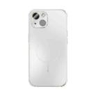 For iPhone 14 ABEEL Heat Dissipation Frosted MagSafe Phone Case with Lens Film(White) - 2