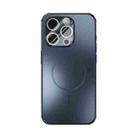 For iPhone 14 Pro ABEEL Heat Dissipation Frosted MagSafe Phone Case with Lens Film(Dark Blue) - 2