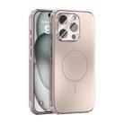 For iPhone 14 Pro ABEEL Heat Dissipation Frosted MagSafe Phone Case with Lens Film(Rose Gold) - 1