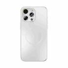 For iPhone 14 Pro Max ABEEL Heat Dissipation Frosted MagSafe Phone Case with Lens Film(White) - 2