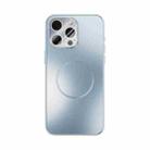 For iPhone 14 Pro Max ABEEL Heat Dissipation Frosted MagSafe Phone Case with Lens Film(Light Blue) - 2