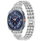 For Samsung Galaxy Watch Ultra/Ultra 2025 xDfind Five Beads Full Diamond Metal Watch Band(Silver) - 1