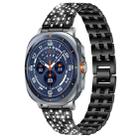 For Samsung Galaxy Watch Ultra/Ultra 2025 xDfind Five Beads Full Diamond Metal Watch Band(Black) - 1