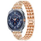 For Samsung Galaxy Watch Ultra/Ultra 2025 xDfind Five Beads Full Diamond Metal Watch Band(Rose Gold) - 1
