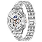 For Samsung Galaxy Watch8 / 8 Classic xDfind Five Beads Full Diamond Metal Watch Band(Silver) - 1