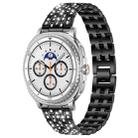 For Samsung Galaxy Watch8 / 8 Classic xDfind Five Beads Full Diamond Metal Watch Band(Black) - 1