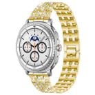For Samsung Galaxy Watch8 / 8 Classic xDfind Five Beads Full Diamond Metal Watch Band(Gold) - 1