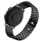 22mm xDfind Fish Scale Texture Metal Watch Band(Black) - 2