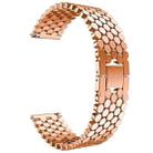22mm xDfind Fish Scale Texture Metal Watch Band(Rose Gold) - 3