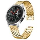 22mm xDfind Fish Scale Texture Metal Watch Band(Gold) - 1