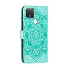 For Google Pixel 5 Mandala Embossing Pattern Horizontal Flip PU Leather Case with Holder & Card Slots & Walle & Lanyard(Green) - 3