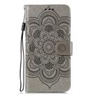 For Google Pixel 5 XL / Pixel  4a 5G Mandala Embossed Leather Phone Case (Gray) - 2
