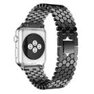 For Apple Watch 42 / 44 / 45 / 46 / 49mm xDfind Fish Scale Texture Metal Watch Band(Black) - 2
