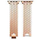 For Apple Watch 42 / 44 / 45 / 46 / 49mm xDfind Fish Scale Texture Metal Watch Band(Rose Gold) - 3