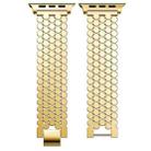 For Apple Watch 42 / 44 / 45 / 46 / 49mm xDfind Fish Scale Texture Metal Watch Band(Gold) - 3