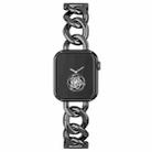 For Apple Watch 42 / 44 / 45 / 46 / 49mm xDfind Denim Chain Metal Watch Band(Black) - 2