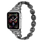 For Apple Watch 38 / 40 / 41 / S10 42mm xDfind Diamond Stainless Steel Watch Band(Black) - 1