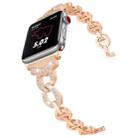 For Apple Watch 38 / 40 / 41 / S10 42mm xDfind Diamond Stainless Steel Watch Band(Rose Gold) - 2