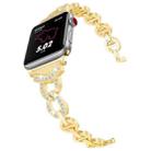For Apple Watch 38 / 40 / 41 / S10 42mm xDfind Diamond Stainless Steel Watch Band(Gold) - 2