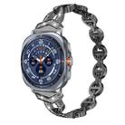 For Samsung Galaxy Watch Ultra/Ultra 2025 xDfind Diamond Stainless Steel Watch Band(Black) - 1