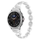 For Samsung Galaxy Watch8 / 8 Classic xDfind Diamond Stainless Steel Watch Band(Silver) - 1