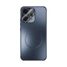 For OPPO Reno14 Global ABEEL Heat Dissipation Frosted MagSafe Phone Case with Lens Film(Dark Blue) - 2