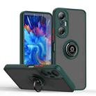 For Infinix Hot 20S Q Shadow 1 Series TPU + PC Phone Case with Ring(Dark Green) - 1