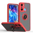 For Infinix Hot 20 Play Q Shadow 1 Series TPU + PC Phone Case with Ring(Red) - 1