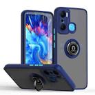 For Infinix Hot 20 Play Q Shadow 1 Series TPU + PC Phone Case with Ring(Royal Blue) - 1