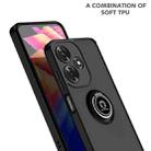 For Infinix Hot 30i Q Shadow 1 Series TPU + PC Phone Case with Ring(Black+Black) - 2