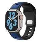 For Apple Watch 46mm / 49mm / 45mm / 44mm Two-color Liquid Silicone Watch Band(Midnight Blue Black) - 1