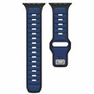 For Apple Watch 46mm / 49mm / 45mm / 44mm Two-color Liquid Silicone Watch Band(Midnight Blue Black) - 2