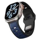For Apple Watch 46mm / 49mm / 45mm / 44mm Two-color Liquid Silicone Watch Band(Midnight Blue Black) - 3