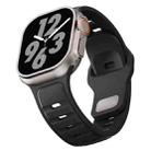 For Apple Watch 46mm / 49mm / 45mm / 44mm Two-color Liquid Silicone Watch Band(Black) - 3