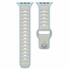 For Apple Watch 42mm / 41mm / 40mm / 38mm Two-color Liquid Silicone Watch Band(Light Brown Blue) - 2