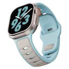 For Apple Watch 42mm / 41mm / 40mm / 38mm Two-color Liquid Silicone Watch Band(Light Brown Blue) - 3