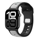 For Apple Watch 42mm / 41mm / 40mm / 38mm Two-color Liquid Silicone Watch Band(Light Grey Black) - 1