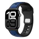 For Apple Watch 42mm / 41mm / 40mm / 38mm Two-color Liquid Silicone Watch Band(Midnight Blue Black) - 1