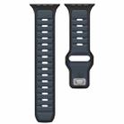 For Apple Watch 42mm / 41mm / 40mm / 38mm Two-color Liquid Silicone Watch Band(Midnight Black) - 2