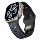 For Apple Watch 42mm / 41mm / 40mm / 38mm Two-color Liquid Silicone Watch Band(Midnight Black) - 3
