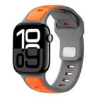 For Apple Watch 42mm / 41mm / 40mm / 38mm Two-color Liquid Silicone Watch Band(Orange Grey) - 1