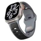For Apple Watch 42mm / 41mm / 40mm / 38mm Two-color Liquid Silicone Watch Band(Black Grey) - 3
